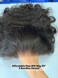 Affordable Raw Body Wave Wig 3 Bundles Made