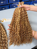#27/30/613 Deep Curly Bulk Hair for Bobo Braiding