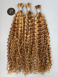 #27/30/613 Deep Curly Bulk Hair for Bobo Braiding