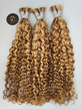#27/30/613 Italian Curly Bulk Hair for Bobo Braiding