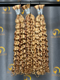 #27/30/613 Italian Curly Bulk Hair for Bobo Braiding