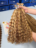 #27/30/613 Italian Curly Bulk Hair for Bobo Braiding