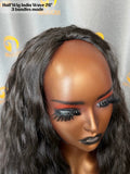Affordable Raw India Wave Half Wig #1B