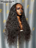 Affordable Raw India Wave Half Wig #1B