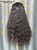 Affordable Raw India Wave Half Wig #1B