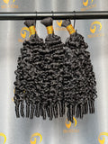 Jet Black Burmese Spiral Bulk Hair for Bobo Braiding