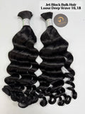 Jet Black LDW Bulk Hair for Bobo Braiding