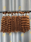 #4/30 Italian Curly Bulk Hair for Bobo Braiding