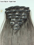 Lace Clip-In Hair Extensions 100G  - Virgin Cambodia Hair #1B