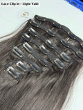 Lace Clip-In Hair Extensions 100G  - Virgin Cambodia Hair #1B