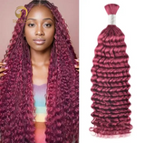 #PINK Deep Wave Bulk Hair for Bobo Braiding
