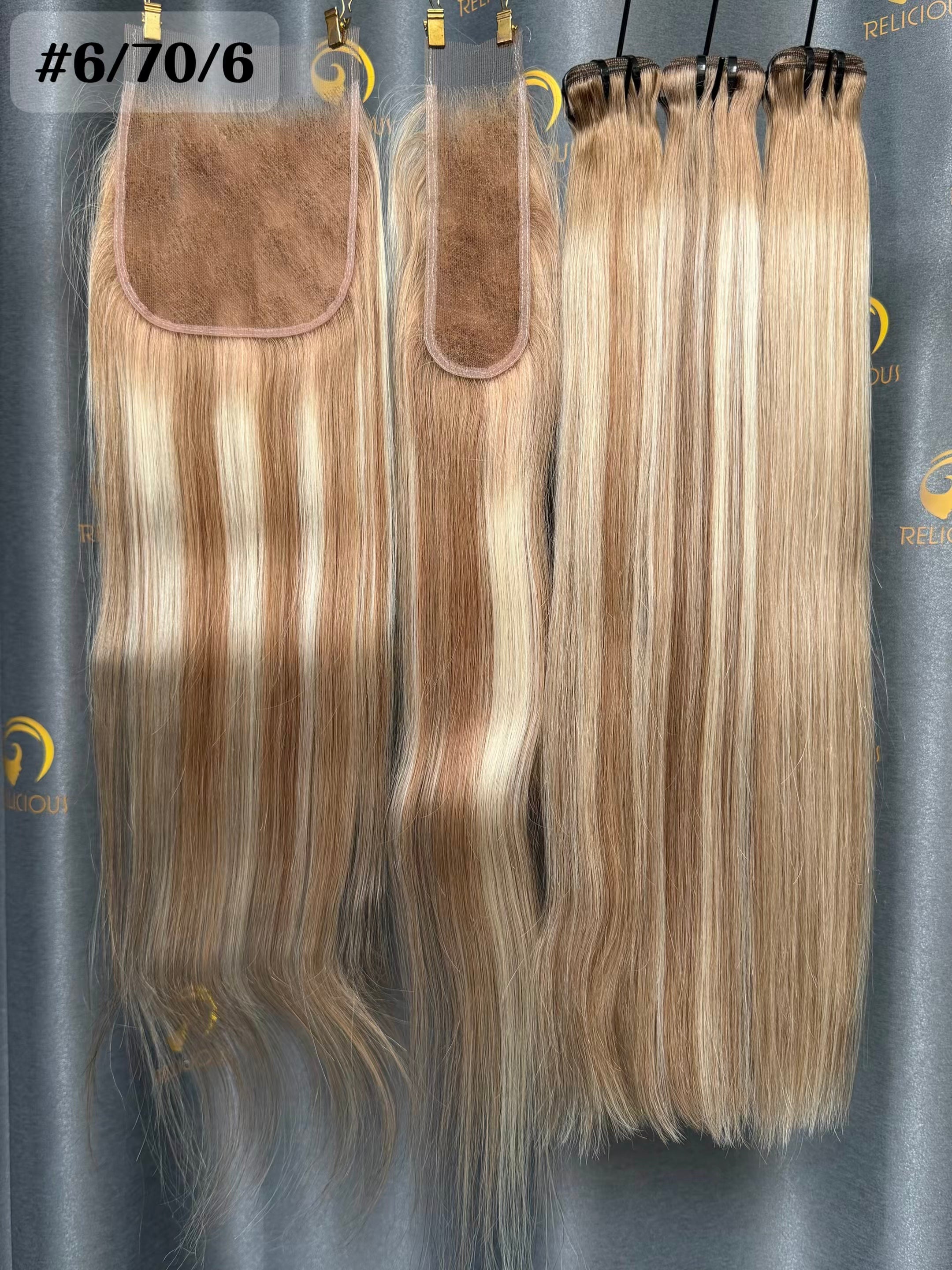 PreColored #6/70/6 Bundles Luxury Virgin Hair (2x6 HD & 5x5 HD instock)