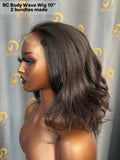 RC Body Wave Wig 2 Bundles Made #1B