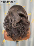 RC Body Wave Wig 2 Bundles Made #1B