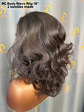 RC Body Wave Wig 2 Bundles Made #1B
