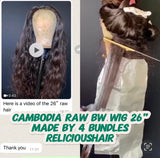 RC Body Wave Wig 4 Bundles Made #1B