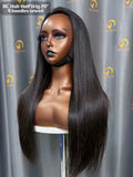 RC Straight Single Drawn Half Wig #1B