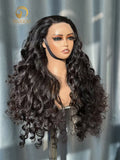 RC Loose Wave Wig 3 Bundles Made  #1B