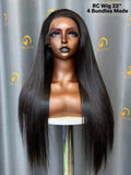 Raw Cambodia Straight Wig 4 Bundles Made #1B