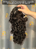 Virgin Vietnamese Super Double Drawn Bouncy Curly Ponytail