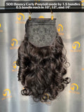 Virgin Vietnamese Super Double Drawn Bouncy Curly Ponytail