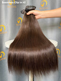 Seamless Clip In - Basic Dark Shades 6-8pcs/pack 115g(±5g)