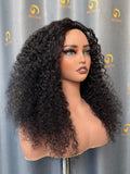 Virgin Cambodia Burmese Curly Half Wig #1B