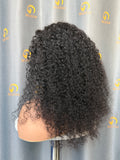 Virgin Cambodia Burmese Curly Half Wig #1B