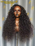 Virgin Cambodia India Curly Half Wig #1B