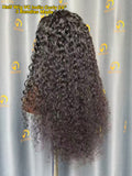 Virgin Cambodia India Curly Half Wig #1B