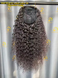 Virgin Cambodia India Curly Half Wig #1B