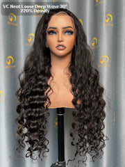 VC Neat Loose Deep Wave Wig 220% Density (2-3 Days for Production)