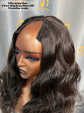 Affordable Raw V Part Wig #1B