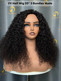 VV Burmese Curly Half Wig  #1B