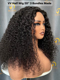 VV Burmese Curly Half Wig  #1B