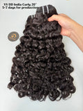 VV DD India Curly Bundle Weft -#1B (7-10 Days for Production)