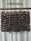 VV DD India Curly Bundle Weft -#1B (7-10 Days for Production)