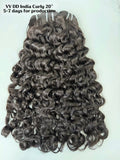 VV DD India Curly Bundle Weft -#1B (7-10 Days for Production)