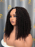 Virgin Vietnamese Double Drawn Kinky Curly 4C V Part Wig