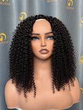 Virgin Vietnamese Double Drawn Kinky Curly 4C V Part Wig