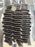 VV Double Drawn Loose Deep Wave Bundle Weft -#1B