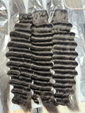 VV Double Drawn Loose Deep Wave Bundle Weft -#1B