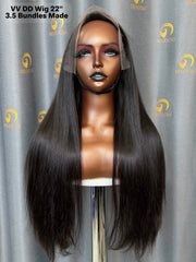 Virgin Vietnamese Double Drawn Straight Wig #1B