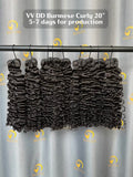 VV DD Tight Burmese Curly Bundle Weft -#1B (7-10 Days for Production)