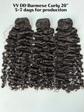 VV DD Tight Burmese Curly Bundle Weft -#1B (7-10 Days for Production)