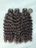 VV Double Drawn Italian Curly Bundle Weft -#1B