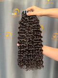 VV Double Drawn Italian Curly Bundle Weft -#1B