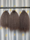 VV Double Drawn Kinky Straight Bundle Weft -#1B