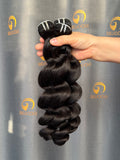 VV Double Drawn Loose Wave Bundle Weft -#1B
