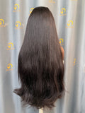 VV Double Drawn Straight Wig 4 Bundles Made #1B